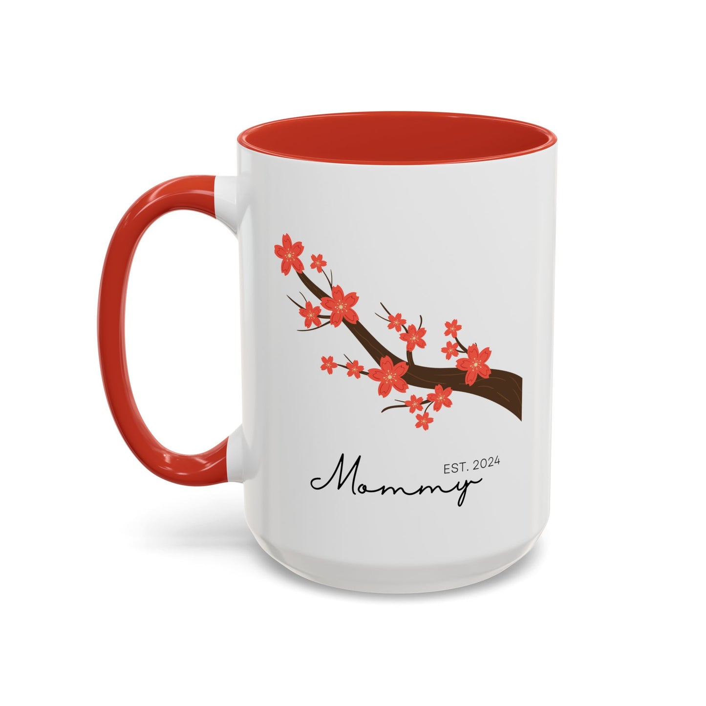 Personalized Cherry Blossom Mommy Coffee Mug - 11oz & 15oz