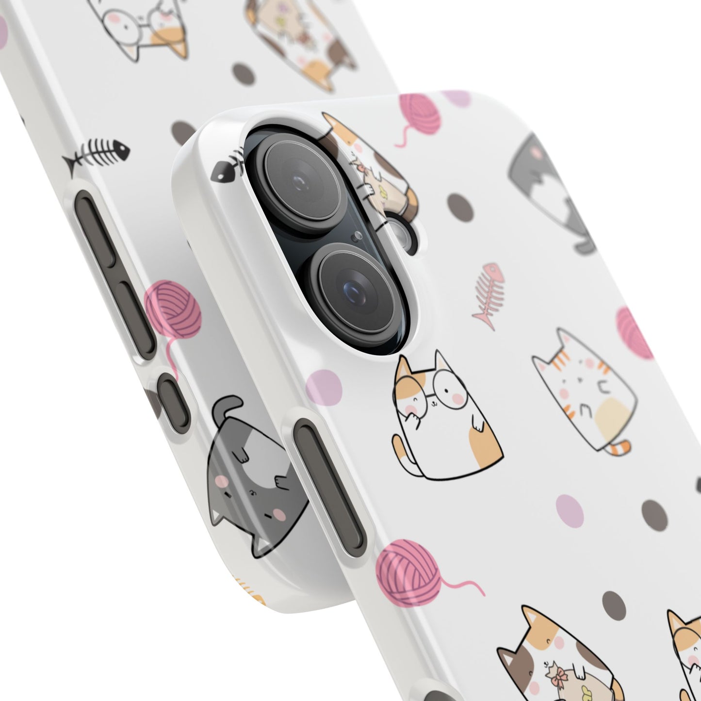 Cute Cat Pattern Slim Phone Case - Perfect for Cat Lovers