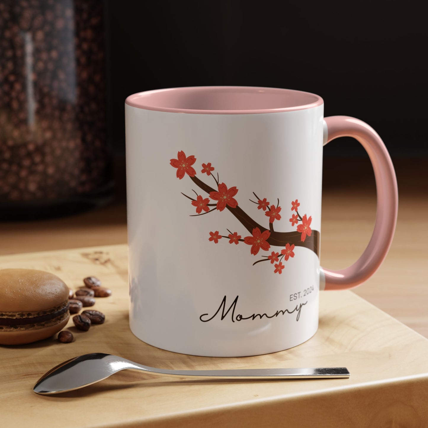Personalized Cherry Blossom Mommy Coffee Mug - 11oz & 15oz