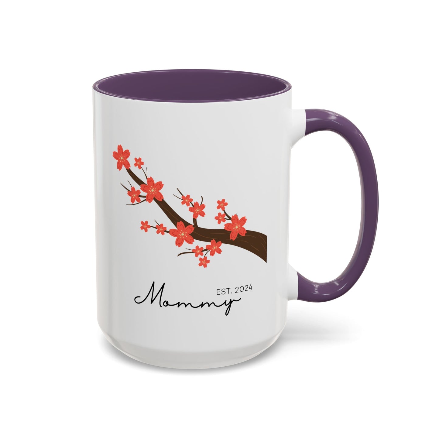 Personalized Cherry Blossom Mommy Coffee Mug - 11oz & 15oz