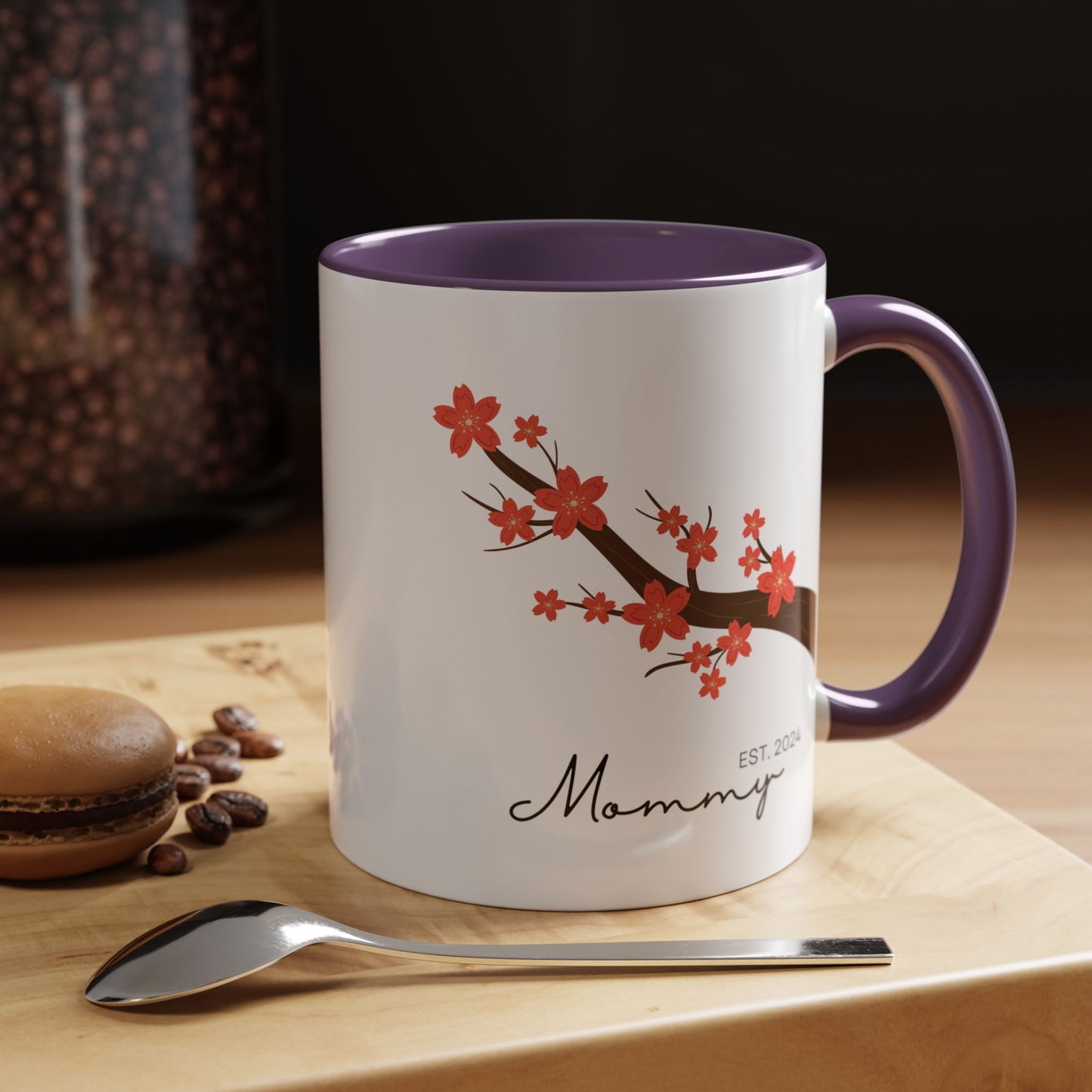Personalized Cherry Blossom Mommy Coffee Mug - 11oz & 15oz