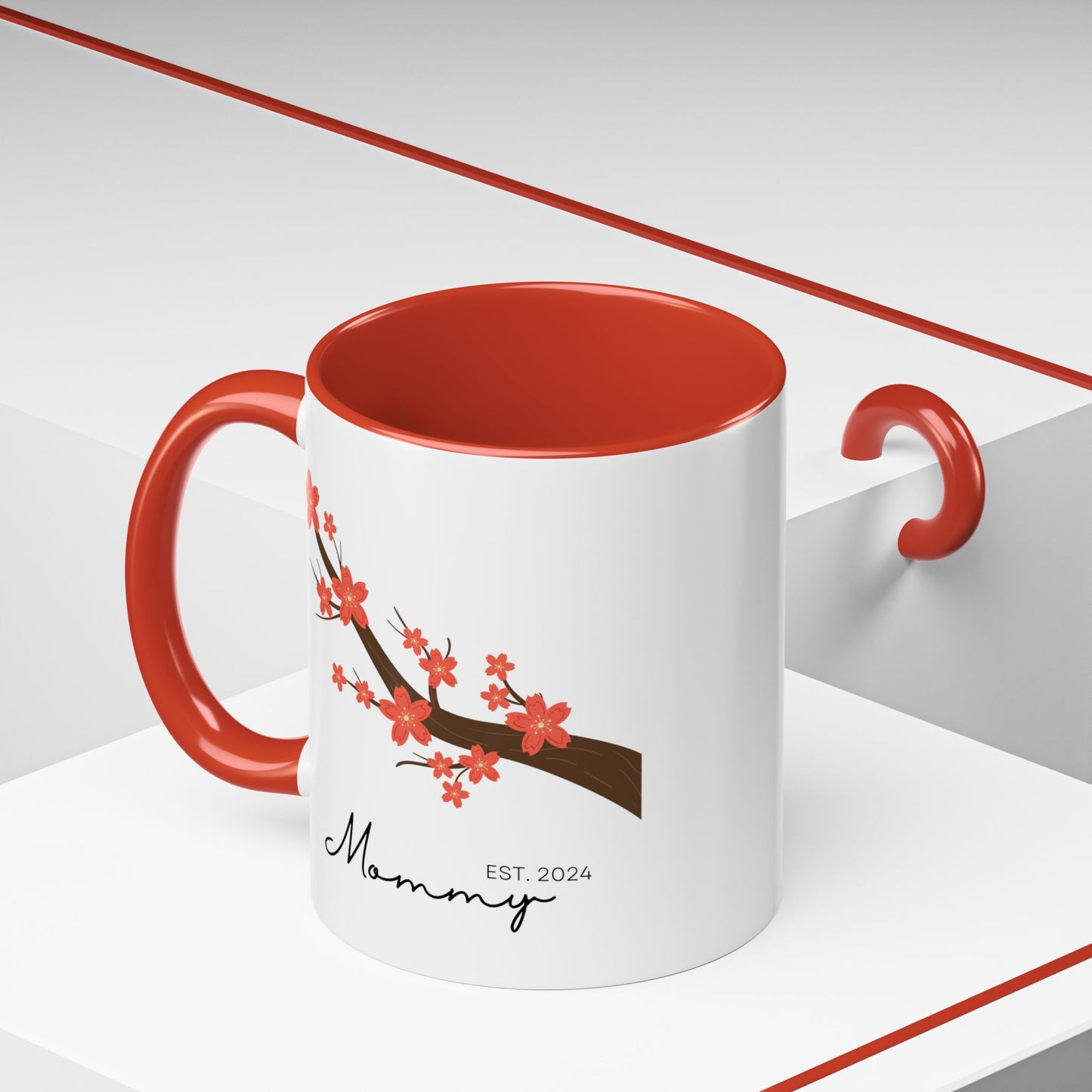 Personalized Cherry Blossom Mommy Coffee Mug - 11oz & 15oz