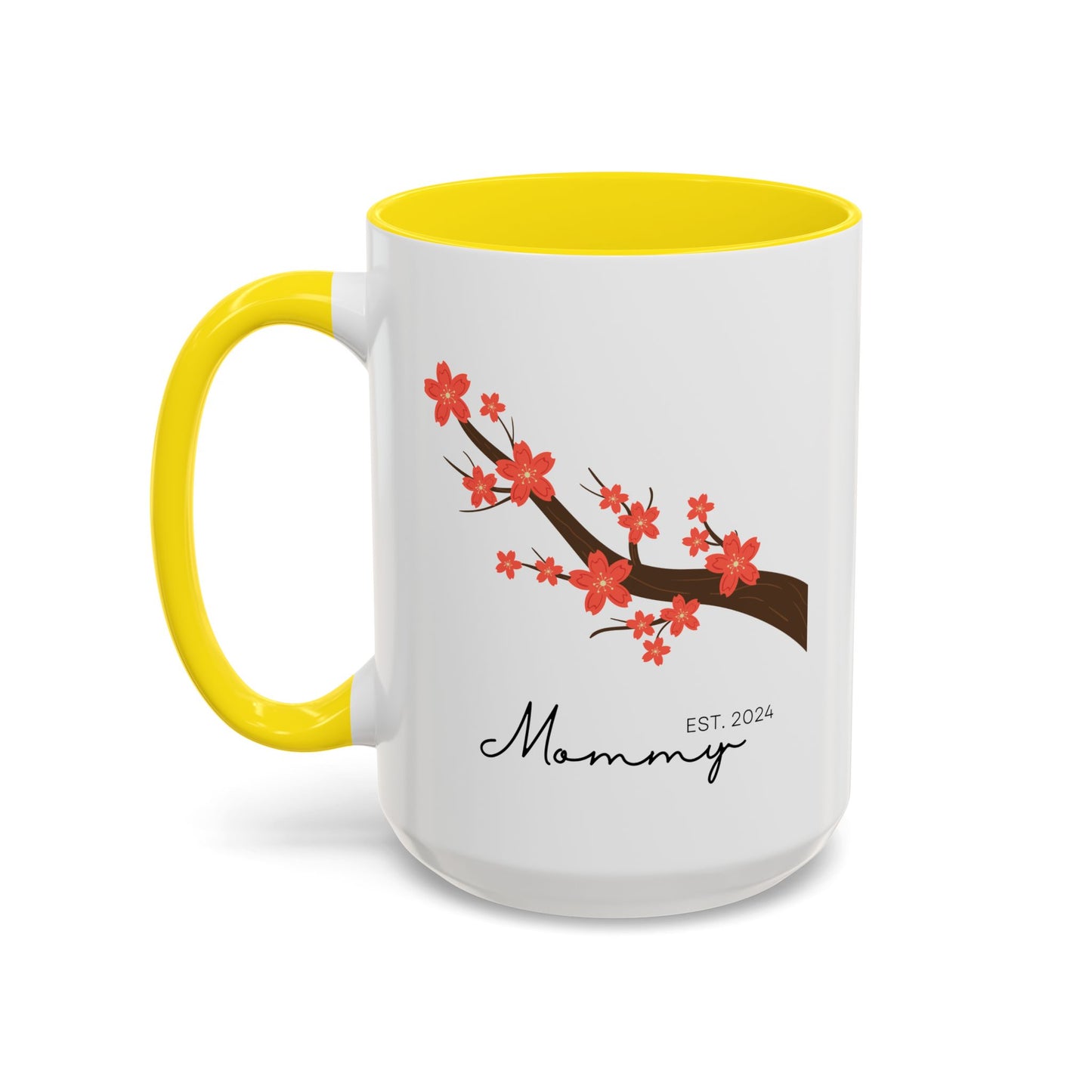 Personalized Cherry Blossom Mommy Coffee Mug - 11oz & 15oz