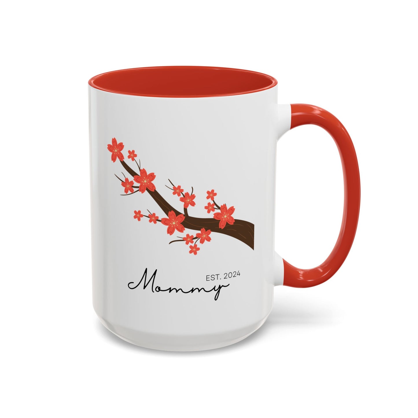 Personalized Cherry Blossom Mommy Coffee Mug - 11oz & 15oz