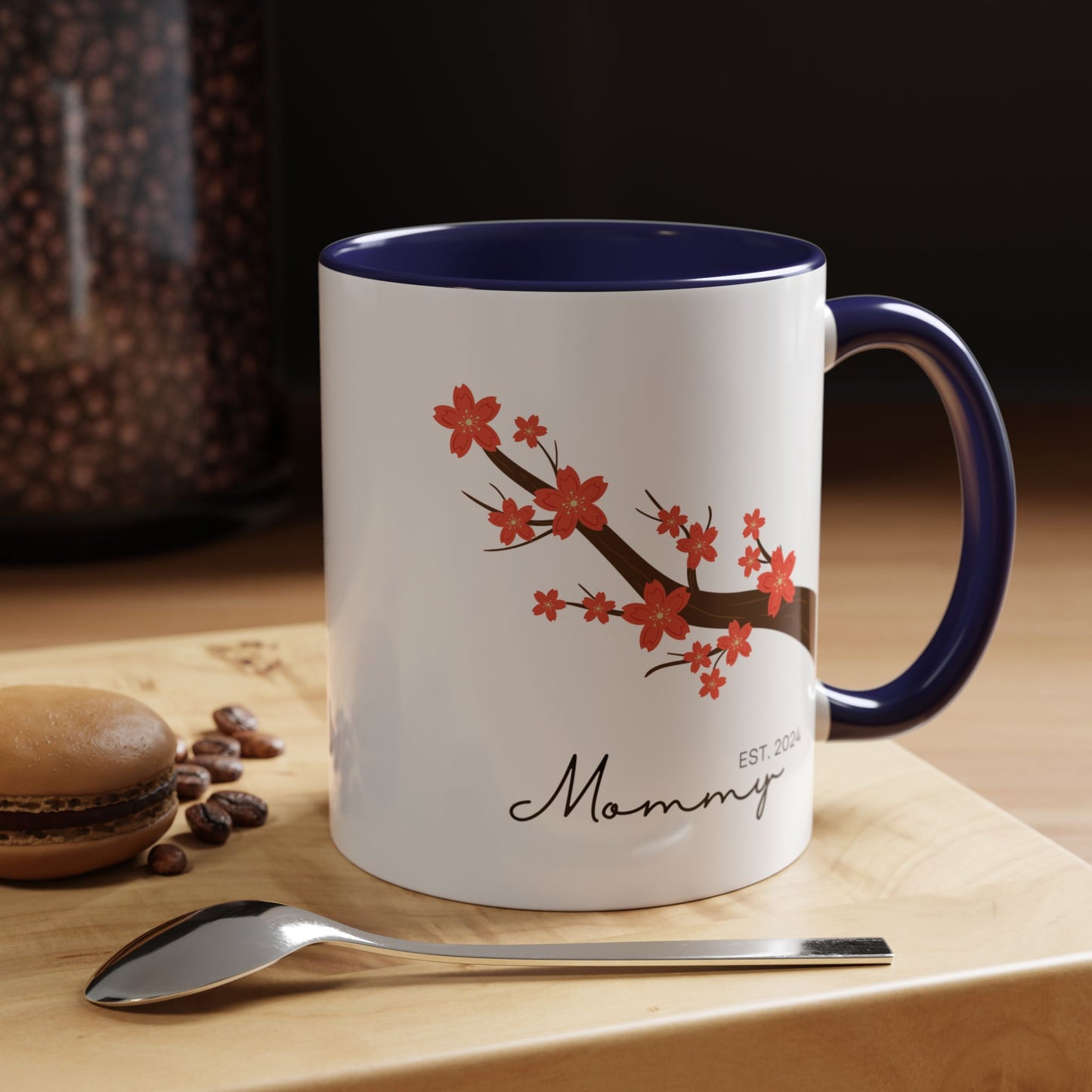Personalized Cherry Blossom Mommy Coffee Mug - 11oz & 15oz