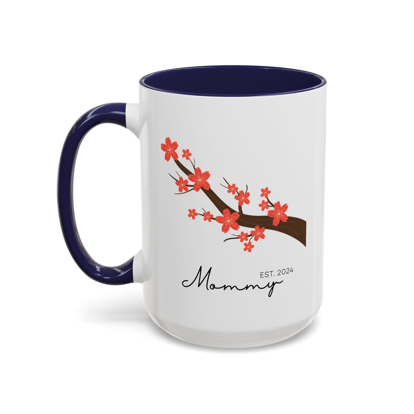 Personalized Cherry Blossom Mommy Coffee Mug - 11oz & 15oz