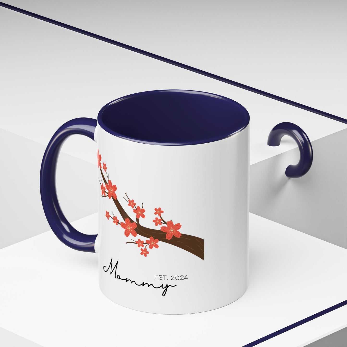 Personalized Cherry Blossom Mommy Coffee Mug - 11oz & 15oz