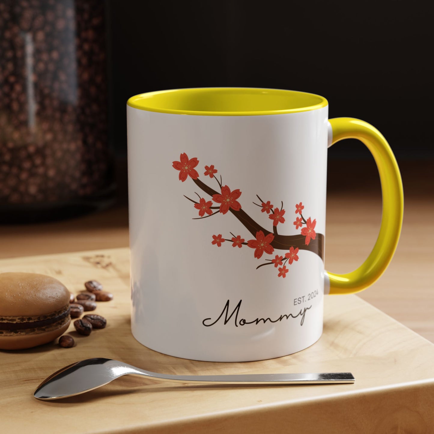 Personalized Cherry Blossom Mommy Coffee Mug - 11oz & 15oz
