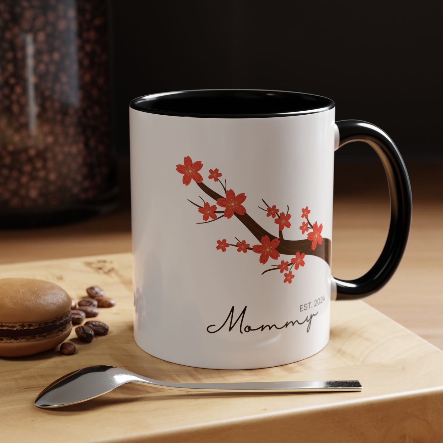Personalized Cherry Blossom Mommy Coffee Mug - 11oz & 15oz