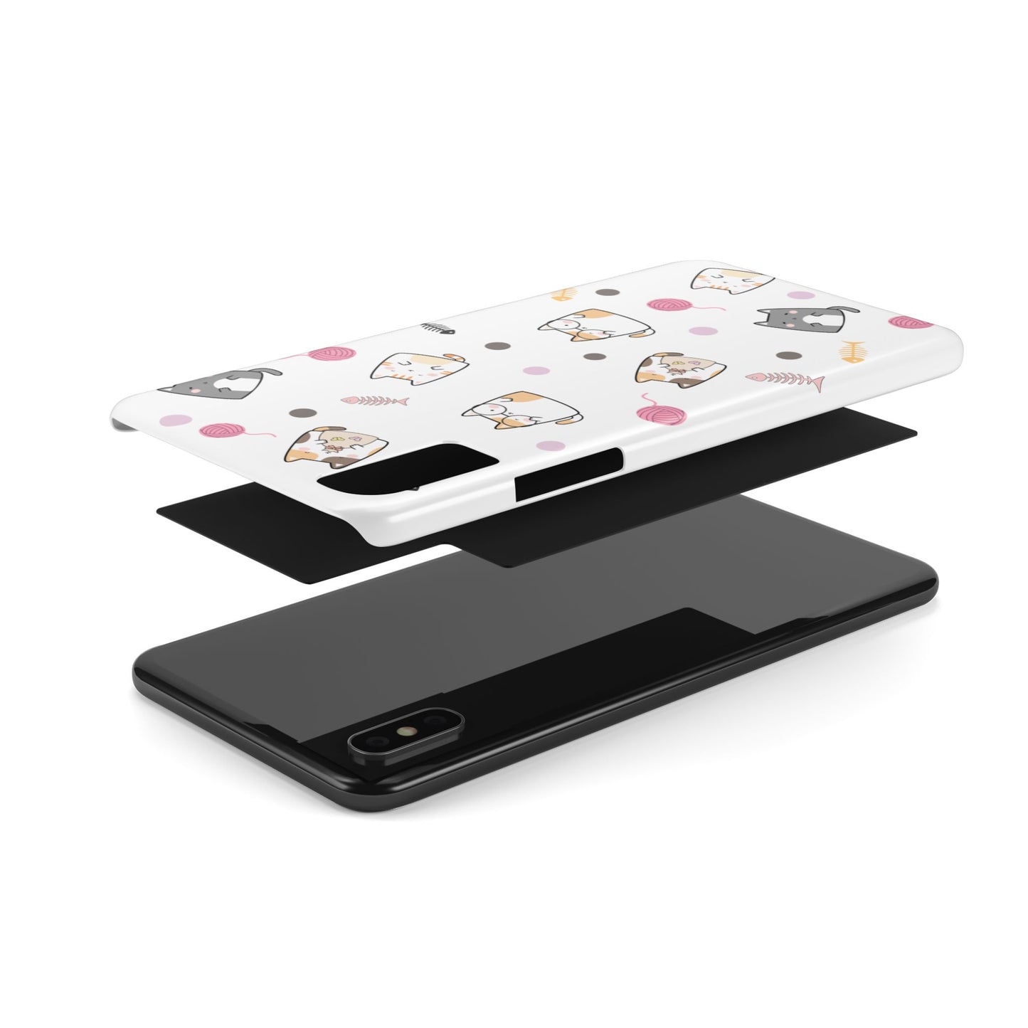 Cute Cat Pattern Slim Phone Case - Perfect for Cat Lovers