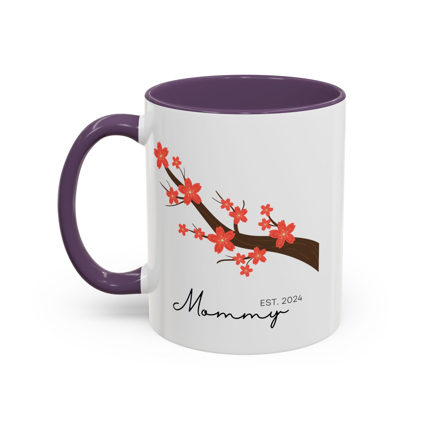 Personalized Cherry Blossom Mommy Coffee Mug - 11oz & 15oz