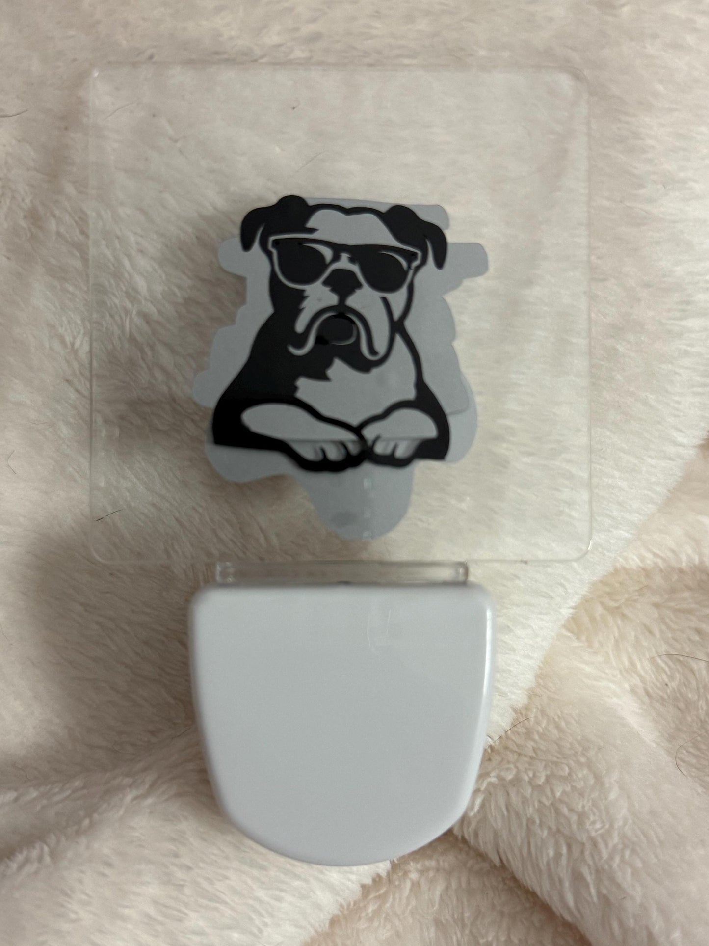 Bulldog Night Light for Dog Lovers, Blue Glow