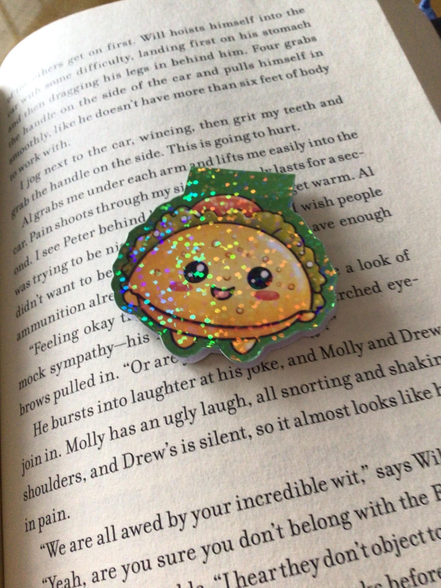 Kawaii Taco Magnetic Bookmark: Fun Foodie Reader Gift