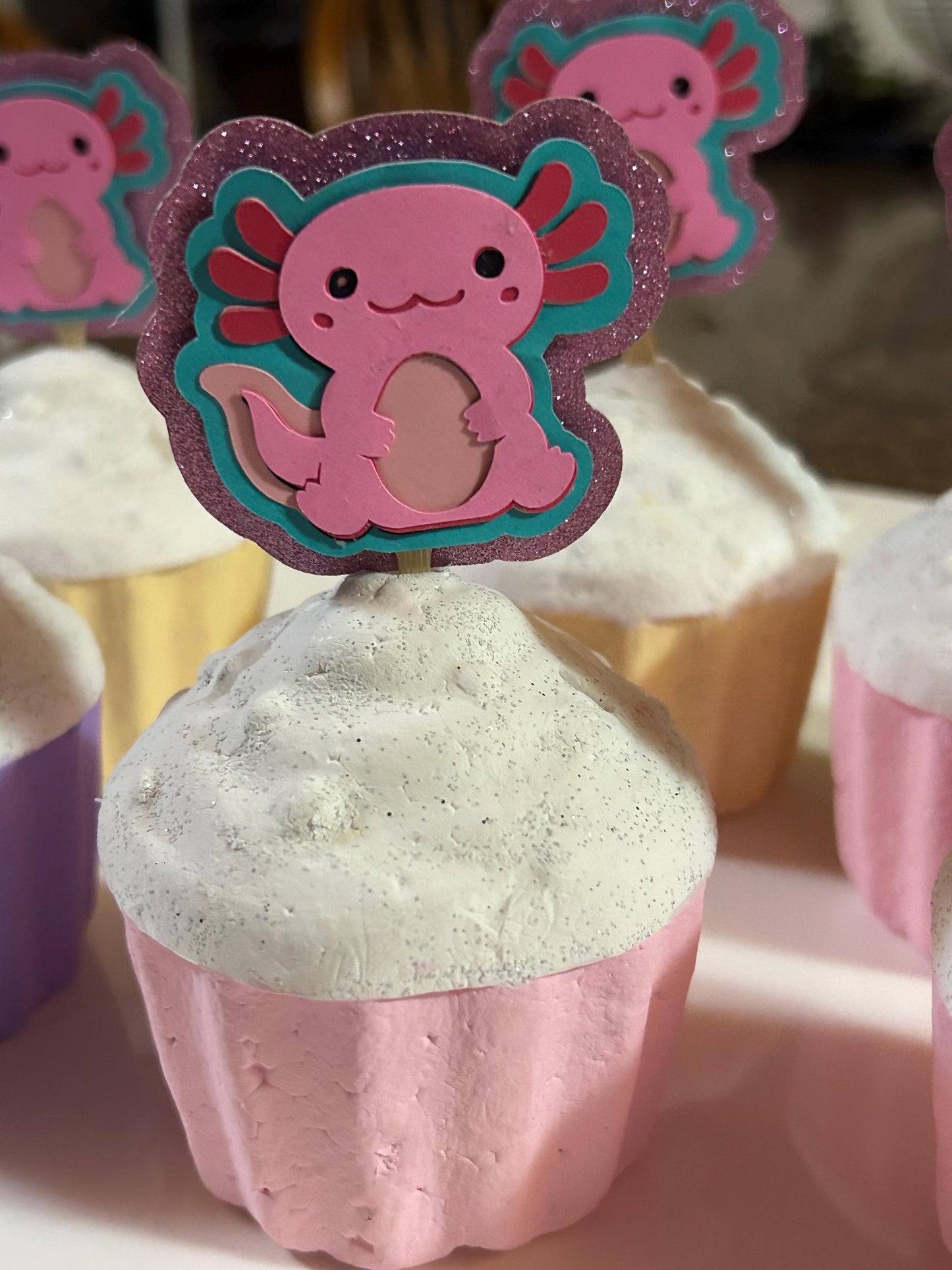 Axolotl Cupcake Toppers for birthday or any day celebrations!