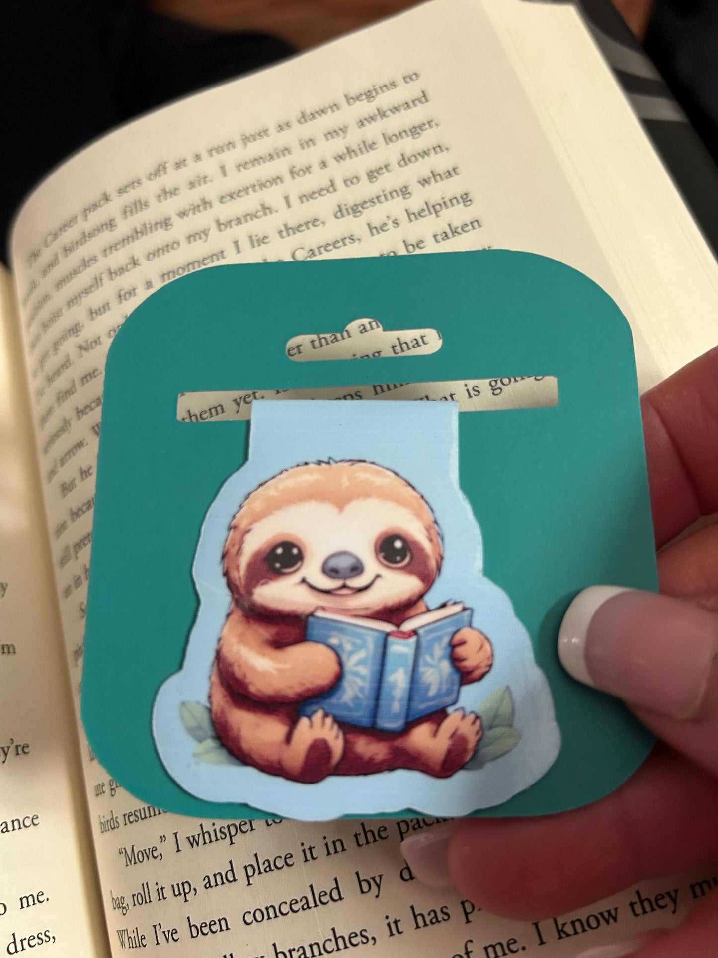 Cute Sloth Magnetic Bookmark for Kids – Fun Animal Page Marker for Young Readers, Back to School Gift, Sloth Stationery, Stocking Stuffer