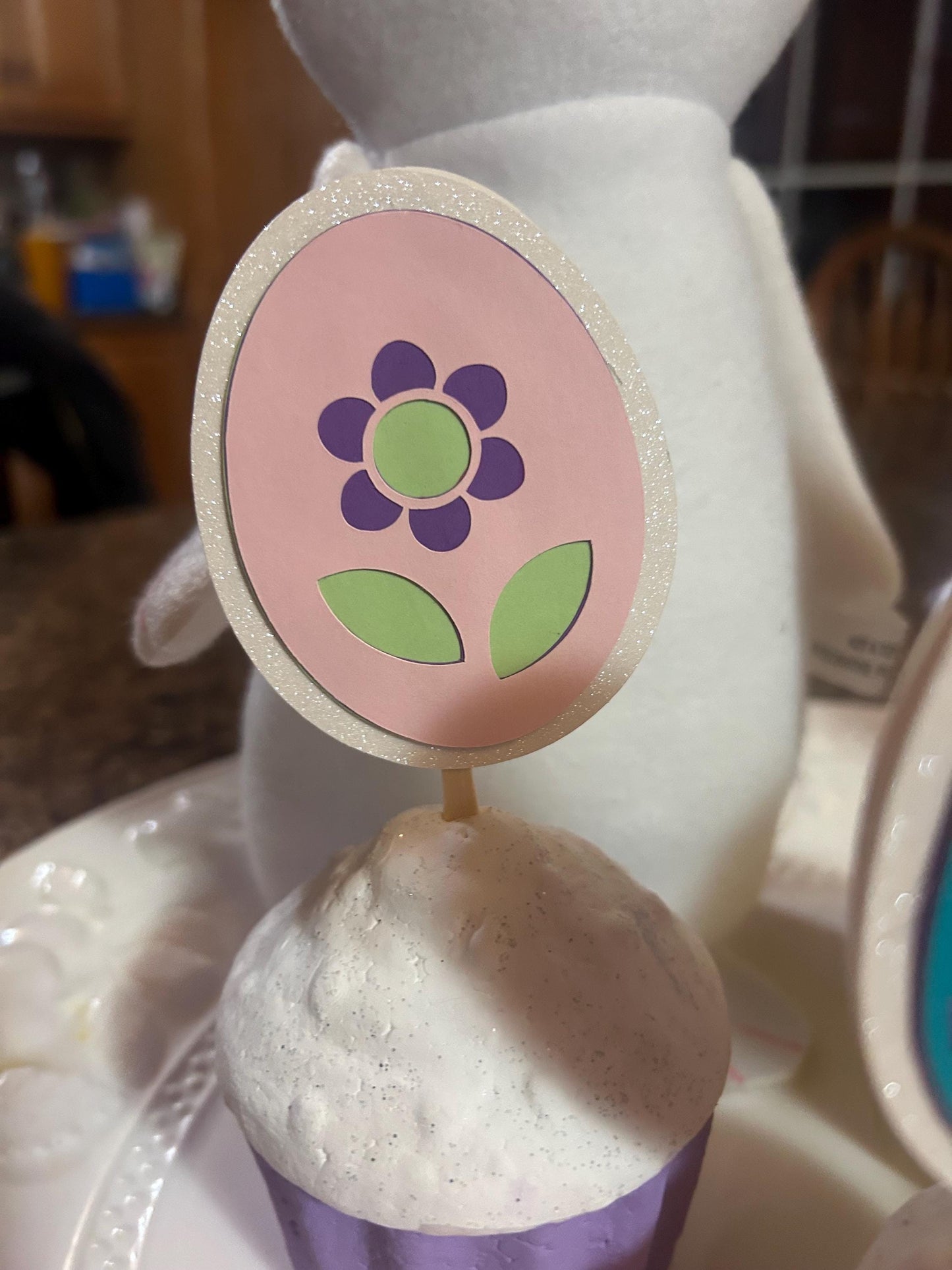 Colorful Easter Egg Cupcake Toppers for your Easter Celebration Dessert