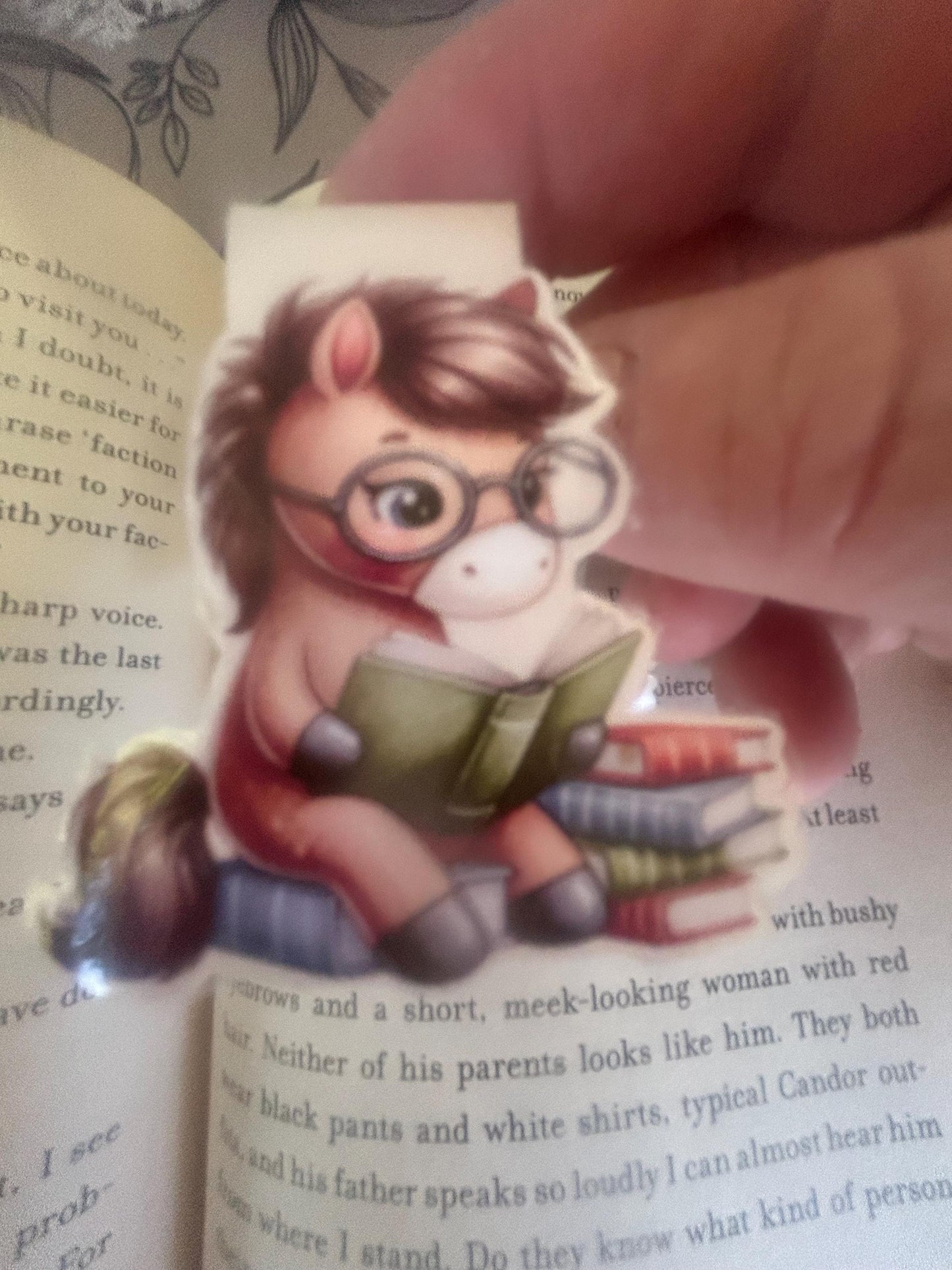 Horse Reading Magnetic Bookmark for Equestrians Who Love Books