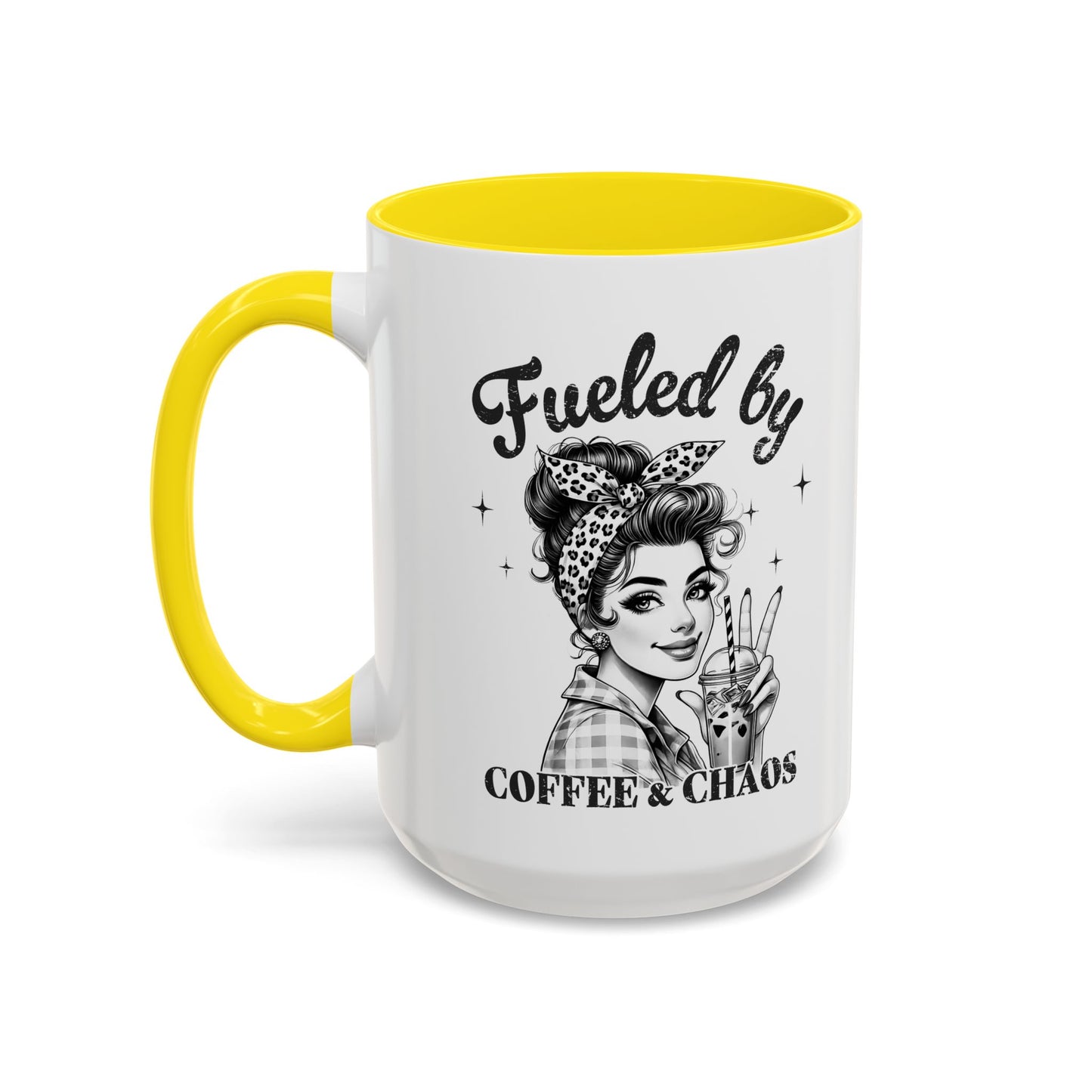 Fueled by Coffee and Chaos Mug – Funny Mom Life Cup for Tired, Fabulous Mamas