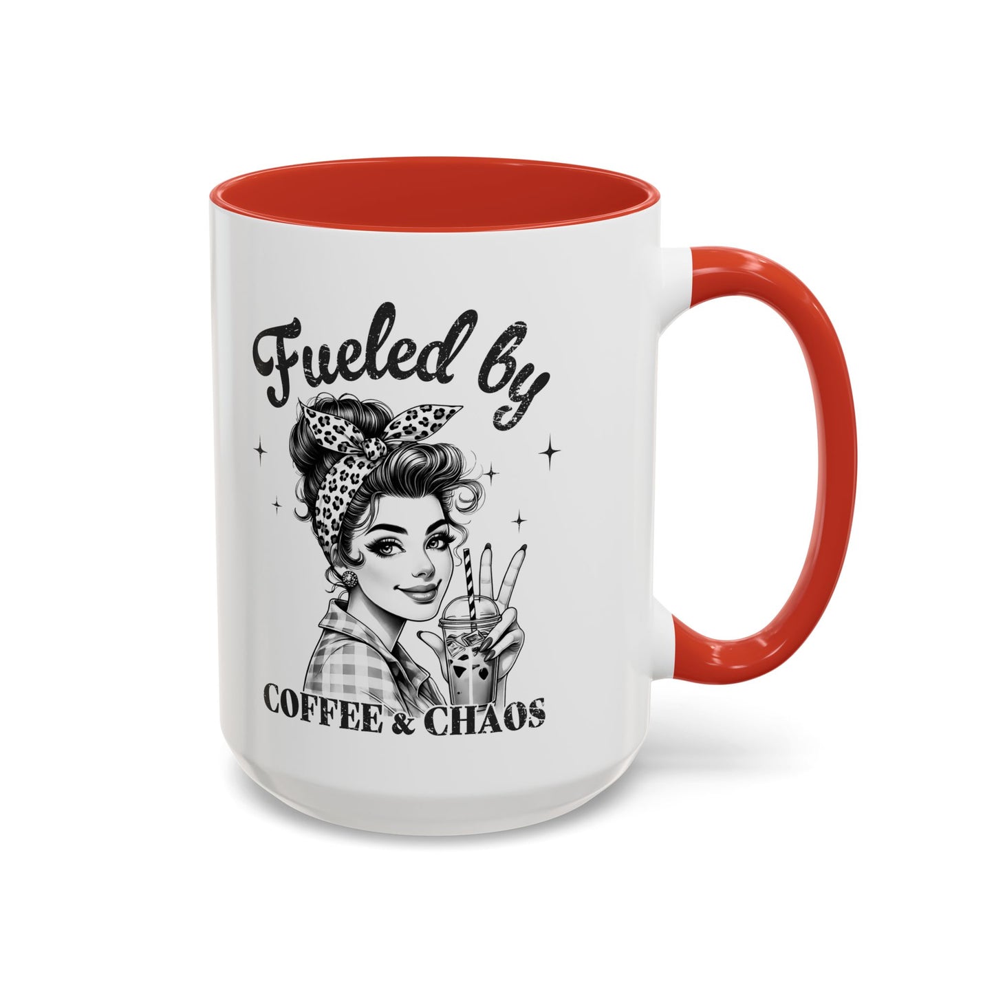 Fueled by Coffee and Chaos Mug – Funny Mom Life Cup for Tired, Fabulous Mamas