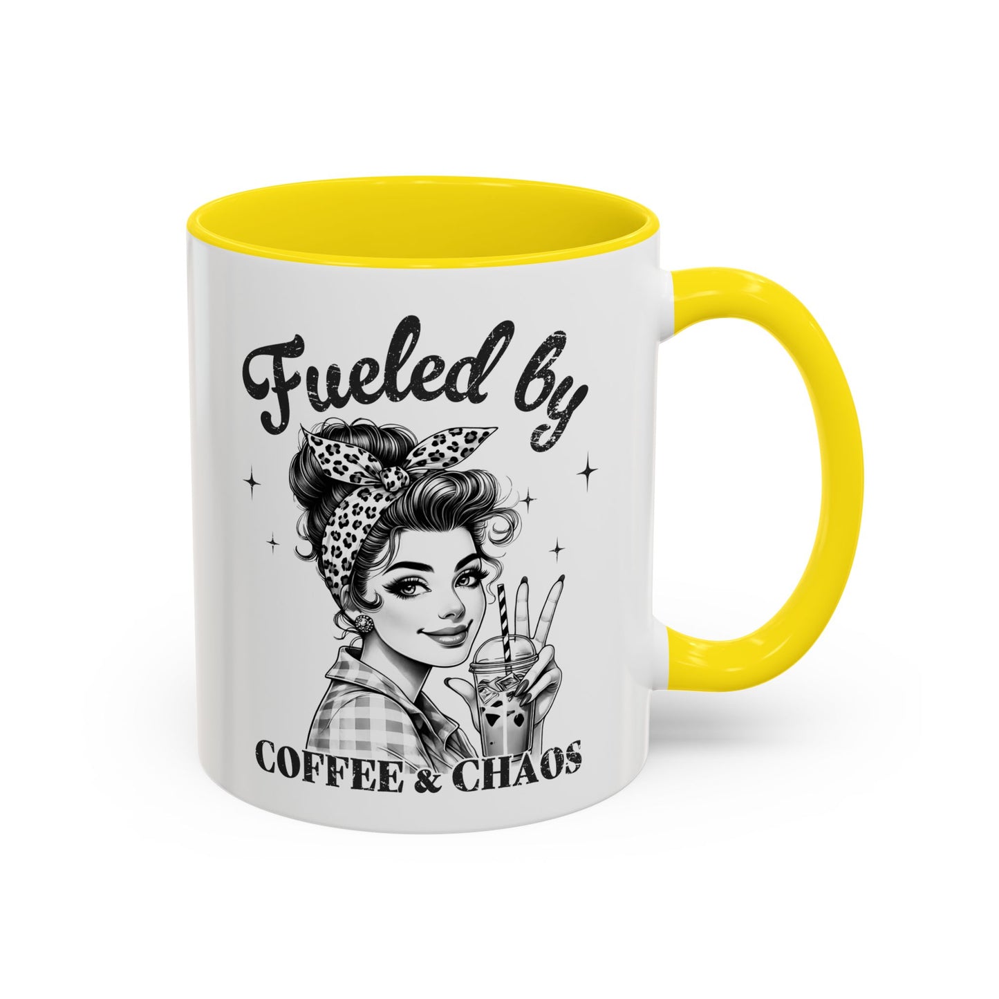 Fueled by Coffee and Chaos Mug – Funny Mom Life Cup for Tired, Fabulous Mamas