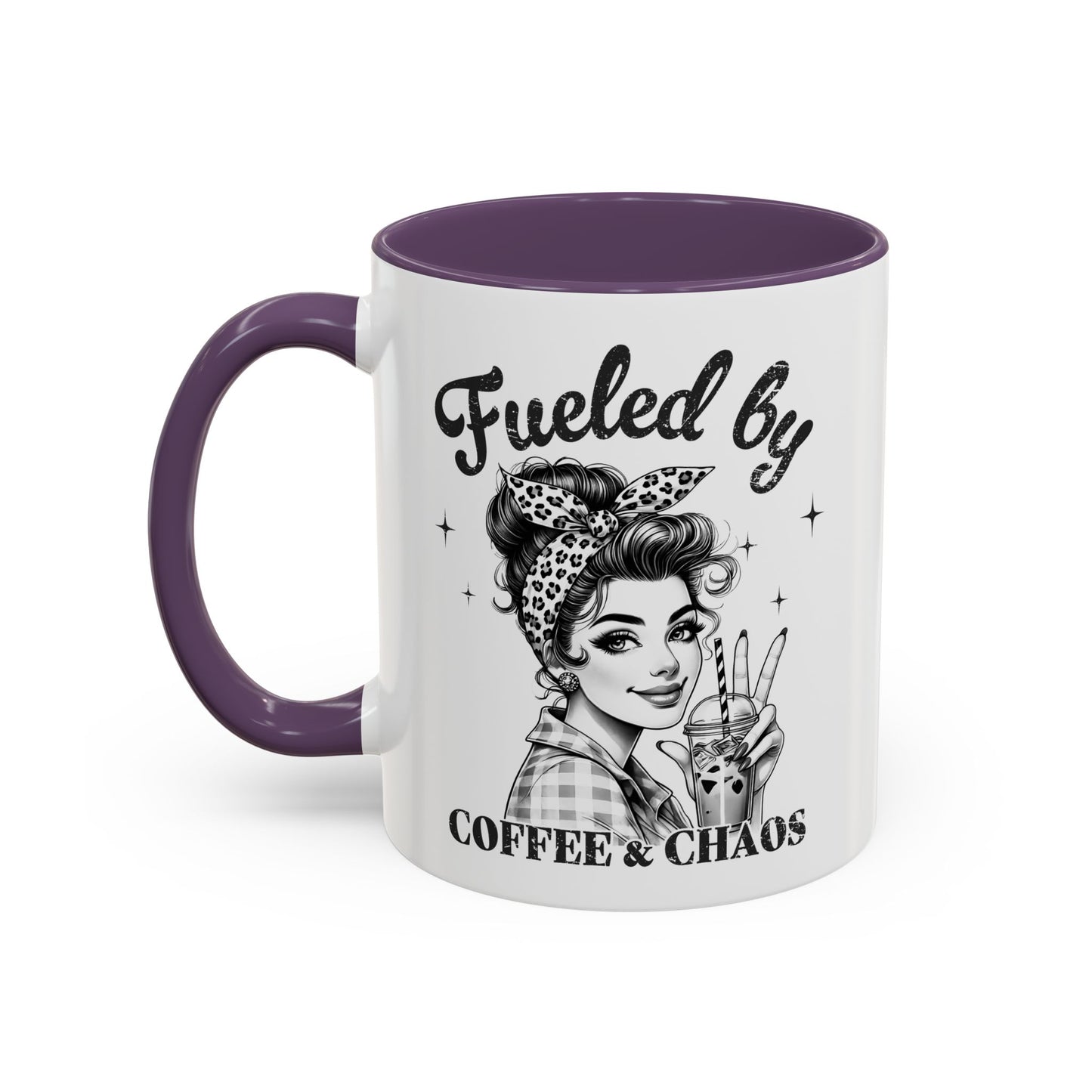 Fueled by Coffee and Chaos Mug – Funny Mom Life Cup for Tired, Fabulous Mamas