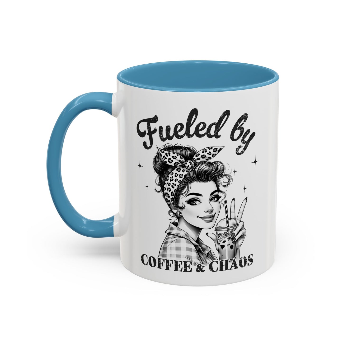 Fueled by Coffee and Chaos Mug – Funny Mom Life Cup for Tired, Fabulous Mamas