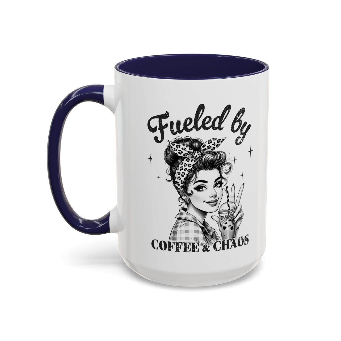 Fueled by Coffee and Chaos Mug – Funny Mom Life Cup for Tired, Fabulous Mamas