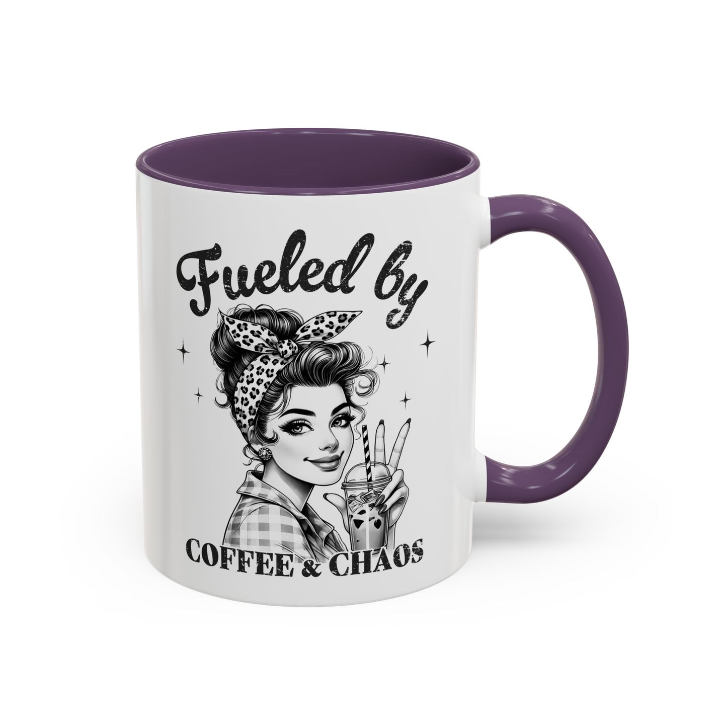 Fueled by Coffee and Chaos Mug – Funny Mom Life Cup for Tired, Fabulous Mamas