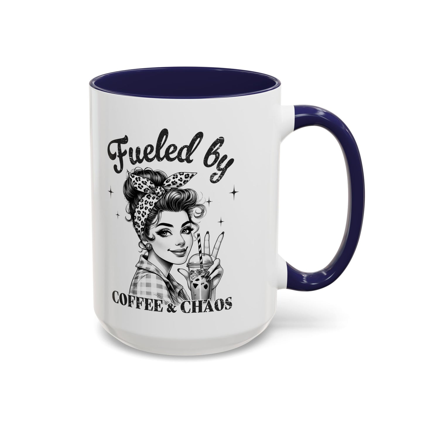 Fueled by Coffee and Chaos Mug – Funny Mom Life Cup for Tired, Fabulous Mamas