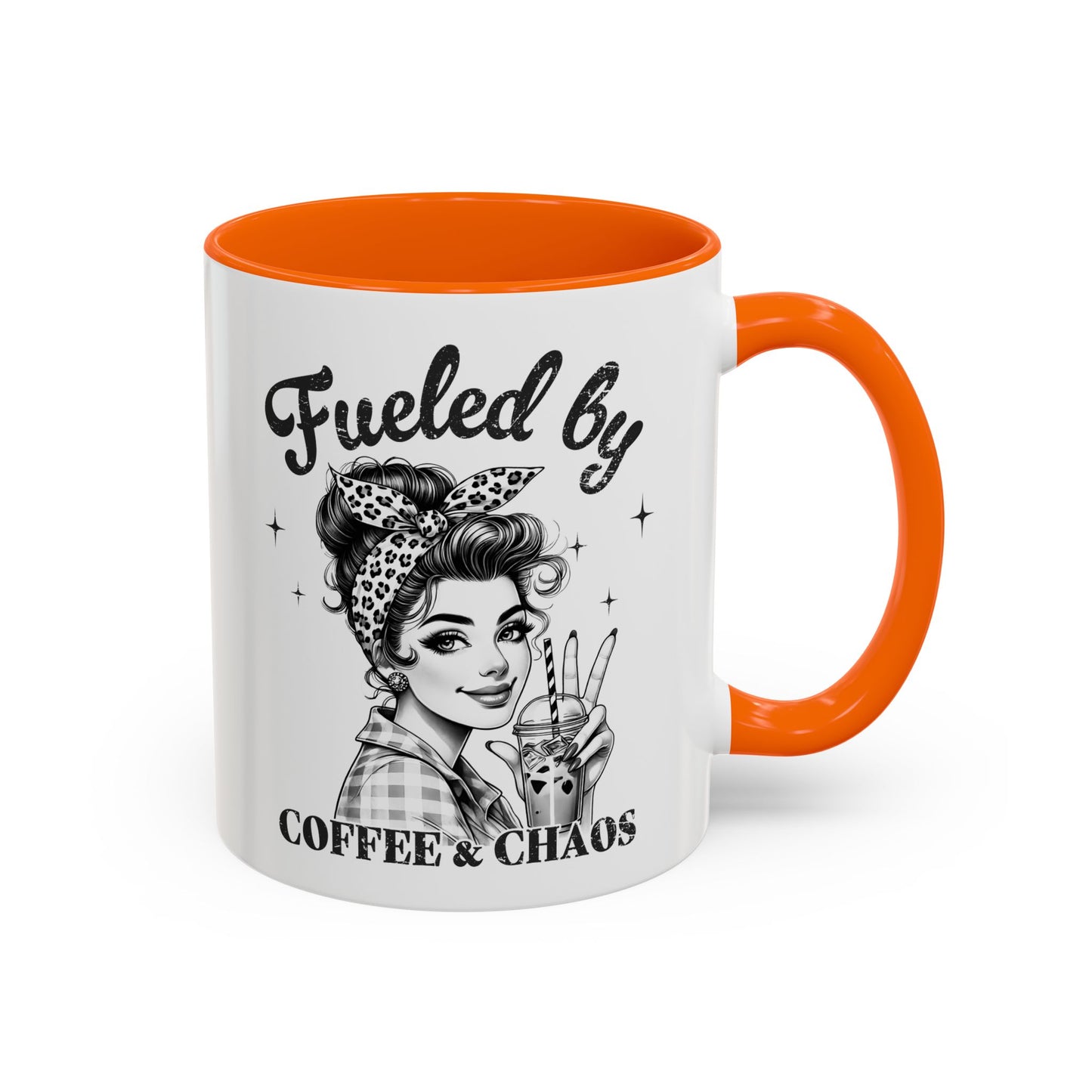 Fueled by Coffee and Chaos Mug – Funny Mom Life Cup for Tired, Fabulous Mamas