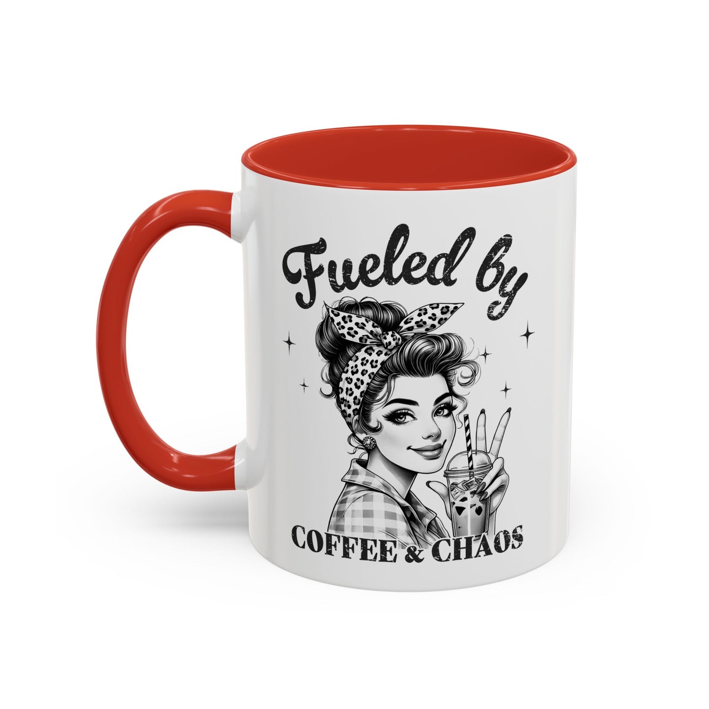 Fueled by Coffee and Chaos Mug – Funny Mom Life Cup for Tired, Fabulous Mamas