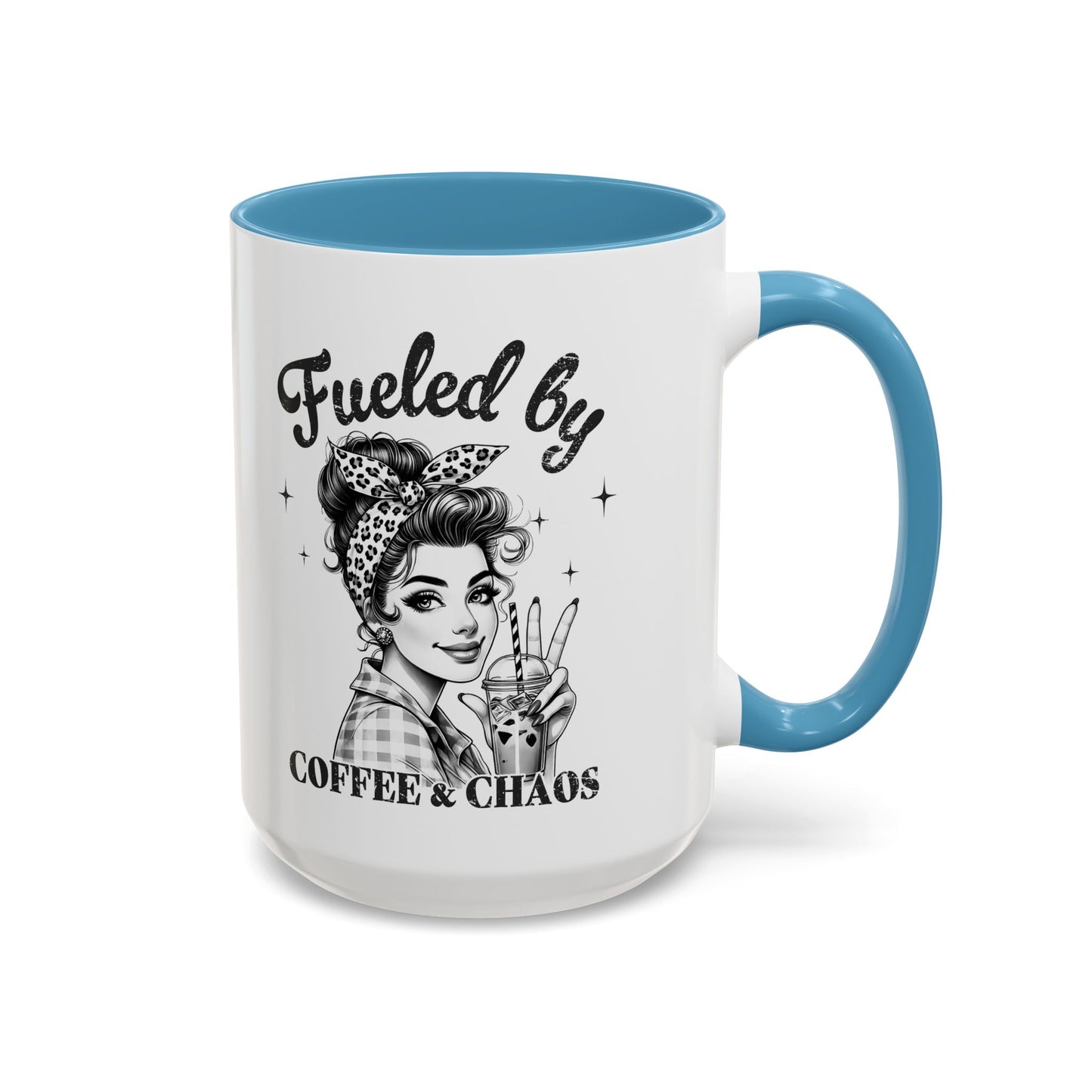 Fueled by Coffee and Chaos Mug – Funny Mom Life Cup for Tired, Fabulous Mamas