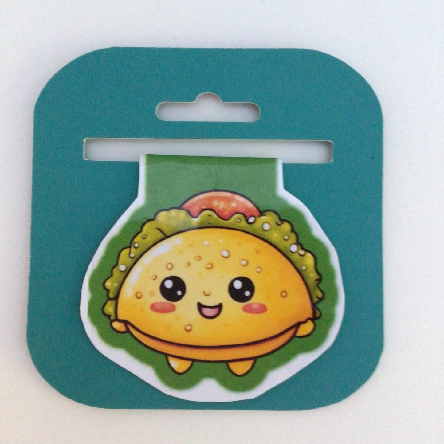 Kawaii Taco Magnetic Bookmark: Fun Foodie Reader Gift