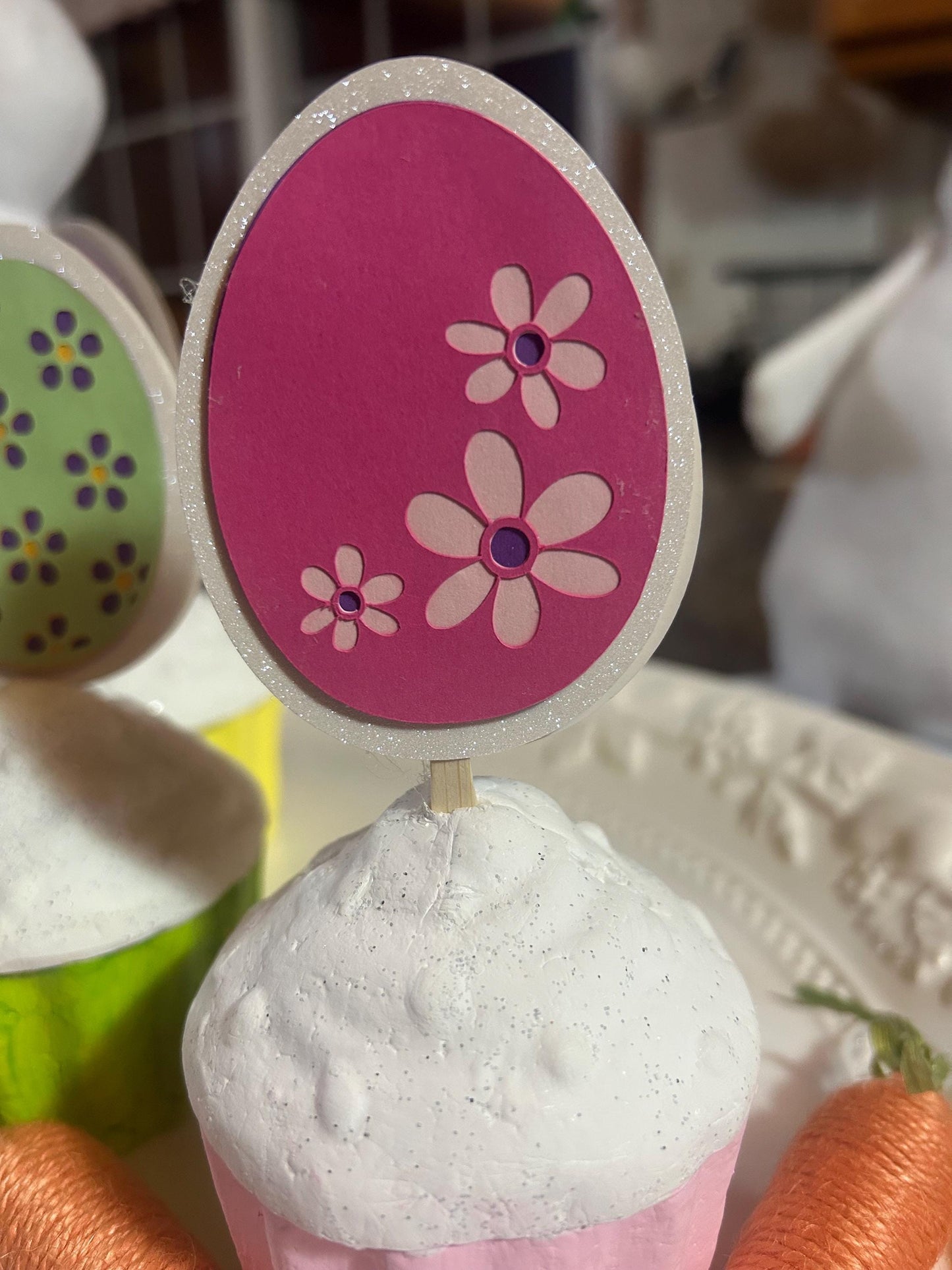 Colorful Easter Egg Cupcake Toppers for your Easter Celebration Dessert