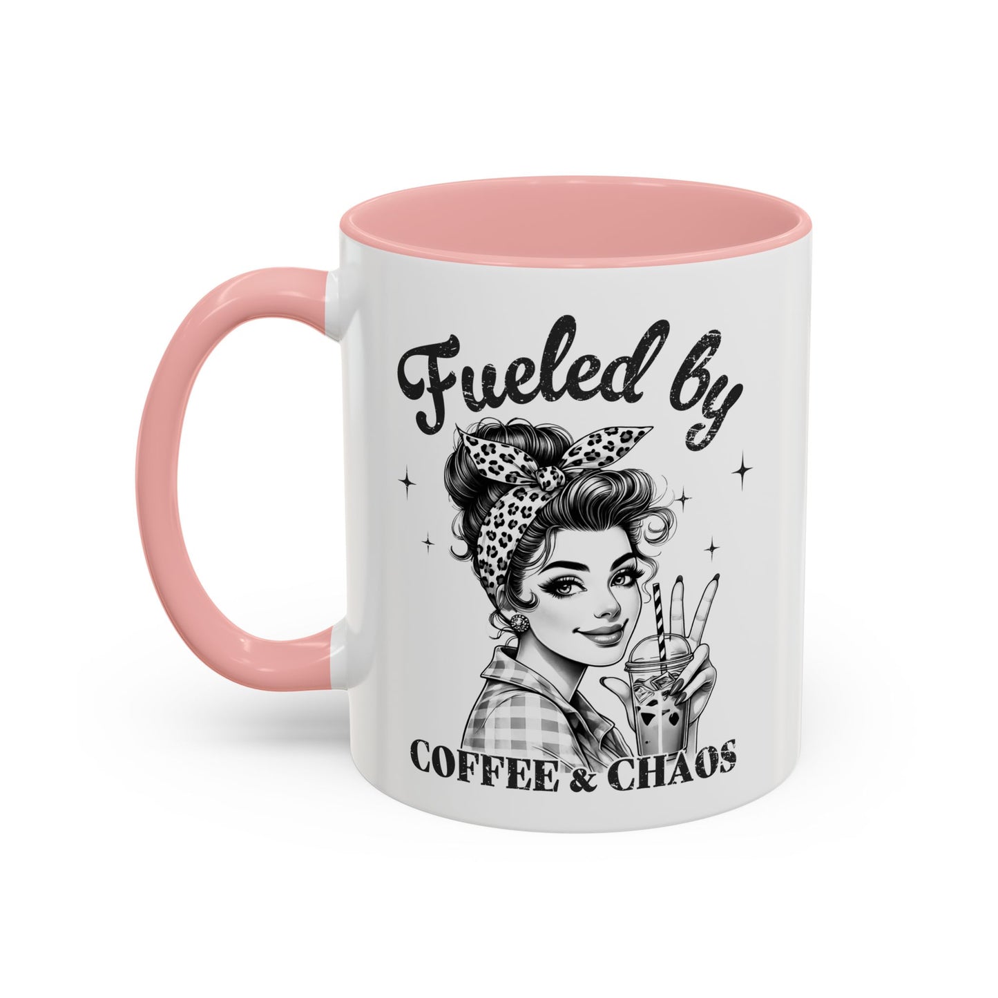 Fueled by Coffee and Chaos Mug – Funny Mom Life Cup for Tired, Fabulous Mamas