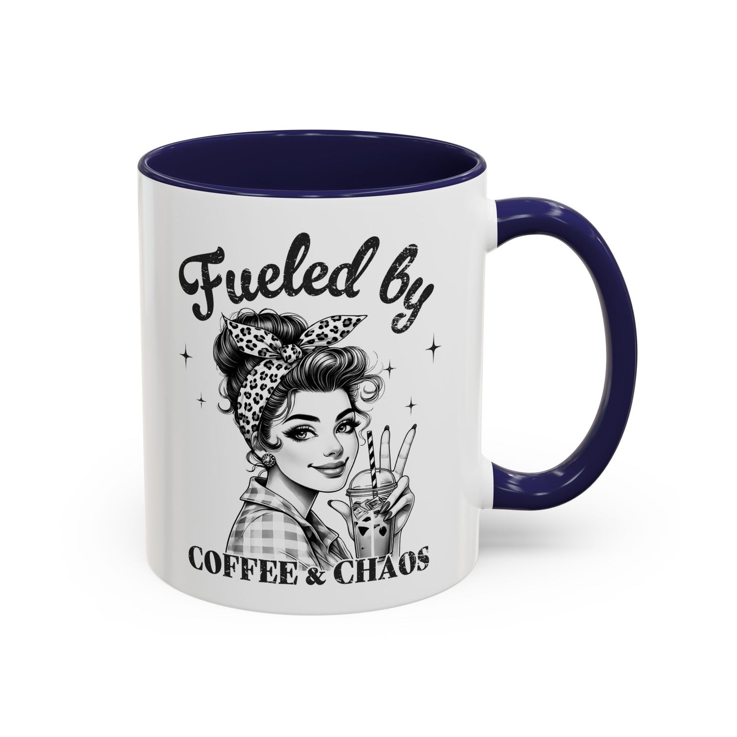 Fueled by Coffee and Chaos Mug – Funny Mom Life Cup for Tired, Fabulous Mamas