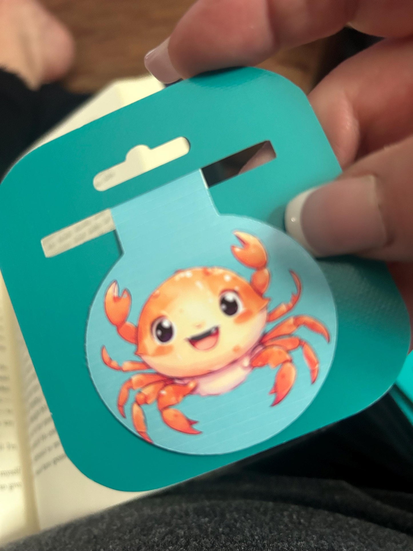 Adorable Crab Magnetic Bookmark - Cute Ocean Animal Page Marker | Beach Lover Gift | Summer Reading Accessory | Bookworm Stationery