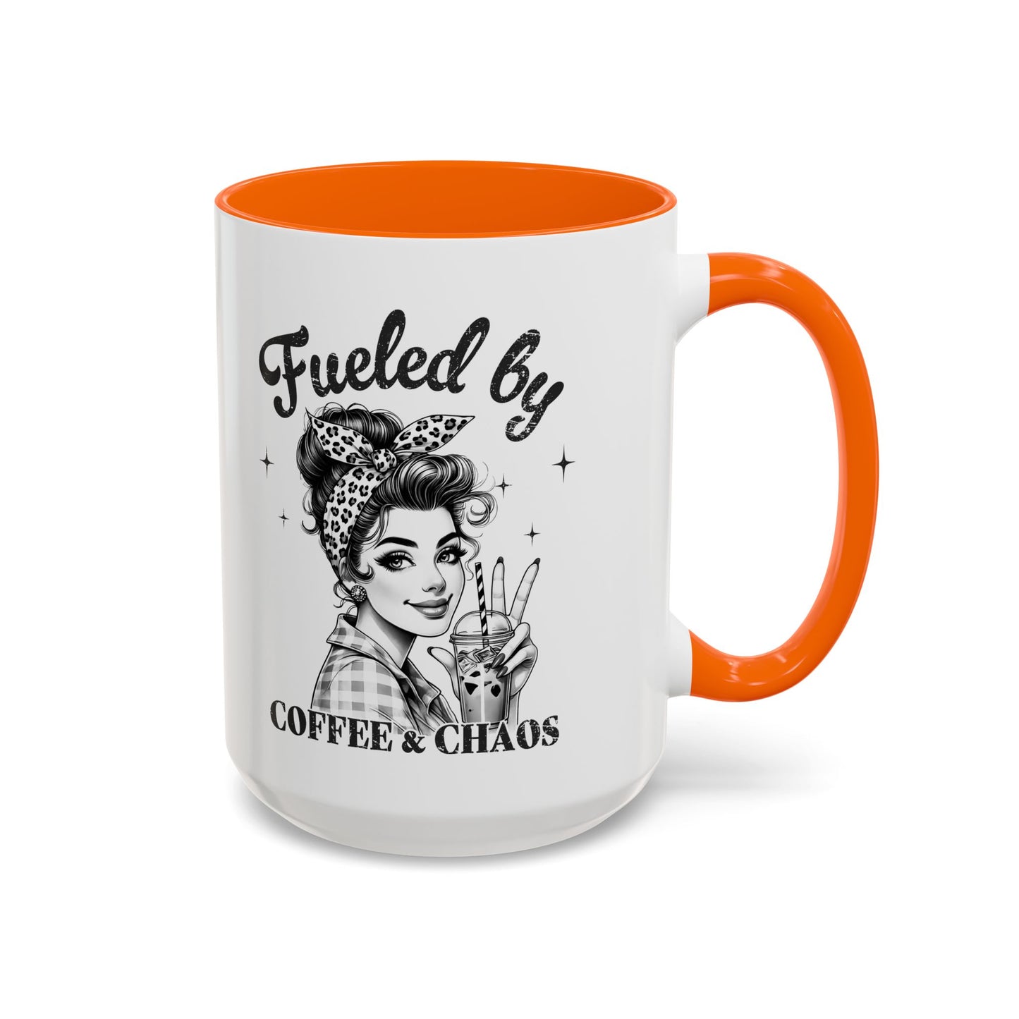 Fueled by Coffee and Chaos Mug – Funny Mom Life Cup for Tired, Fabulous Mamas