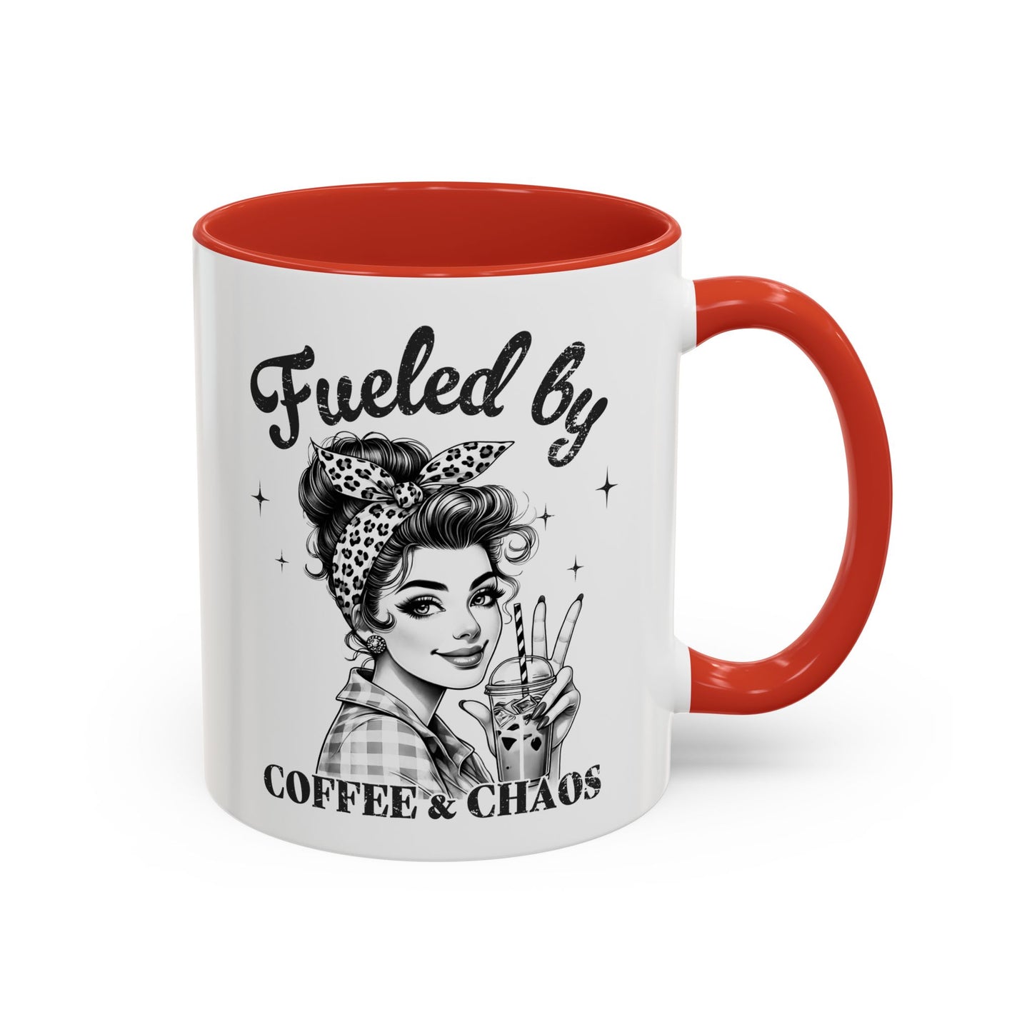 Fueled by Coffee and Chaos Mug – Funny Mom Life Cup for Tired, Fabulous Mamas