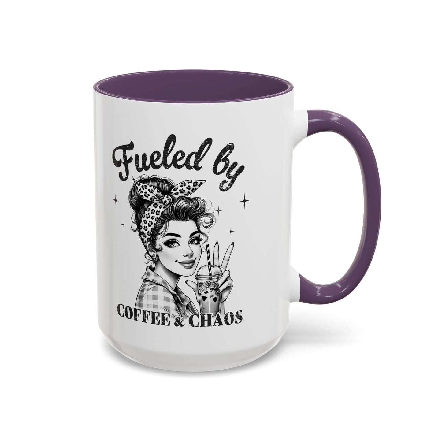 Fueled by Coffee and Chaos Mug – Funny Mom Life Cup for Tired, Fabulous Mamas