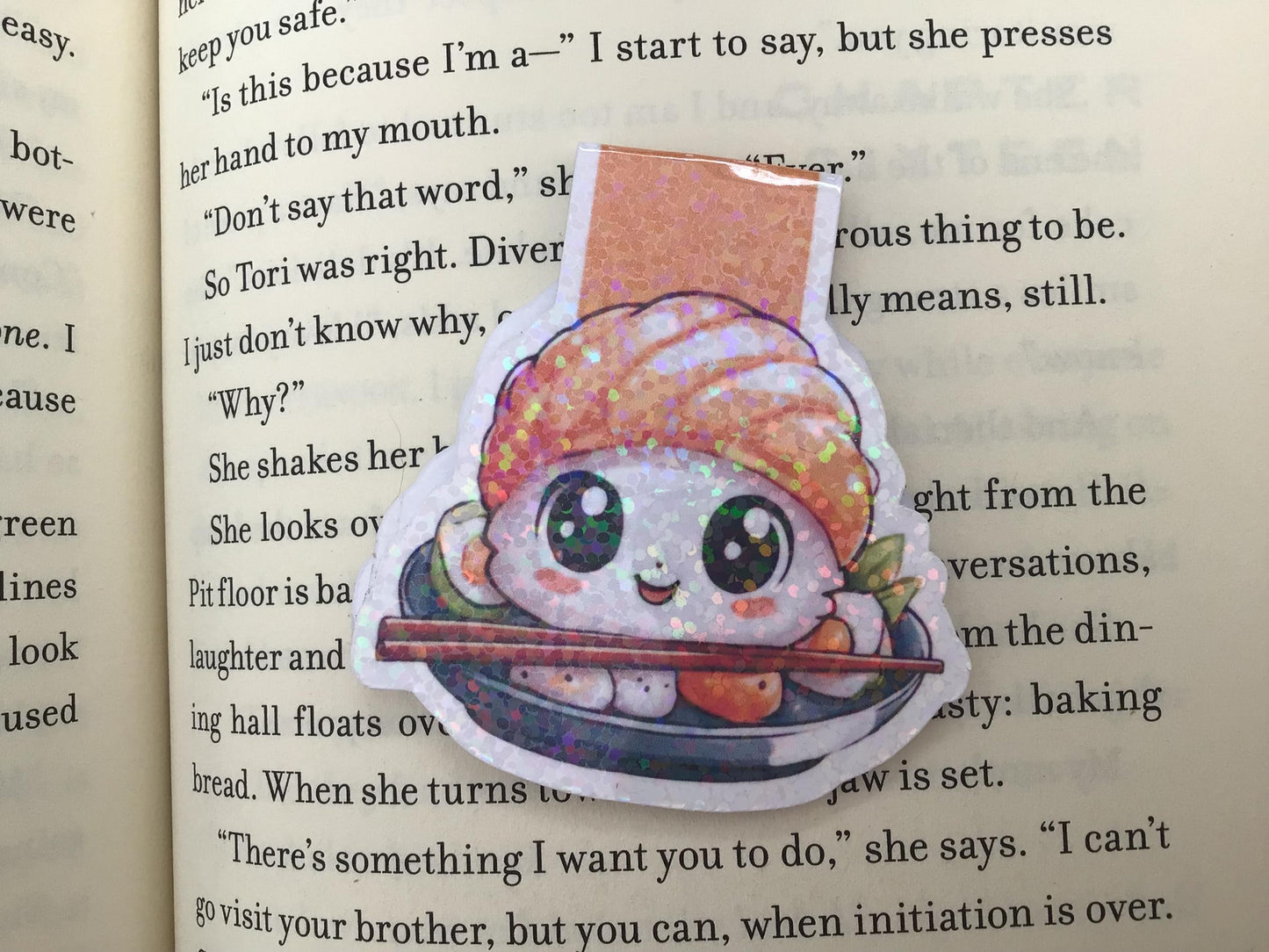 Kawaii Sushi Magnetic Bookmark - Foodie Reader Gift