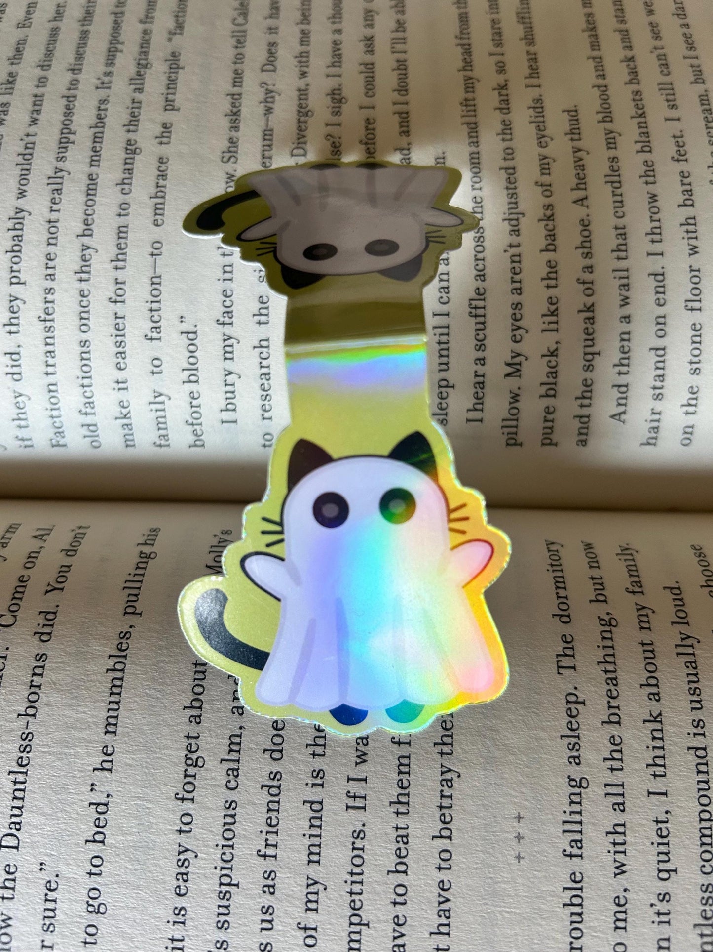 Ghost Cat Magnetic Bookmark: Reader Gift