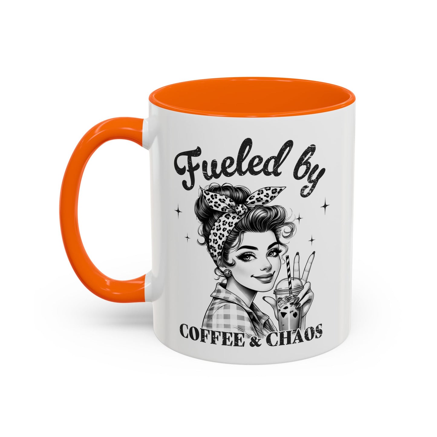 Fueled by Coffee and Chaos Mug – Funny Mom Life Cup for Tired, Fabulous Mamas