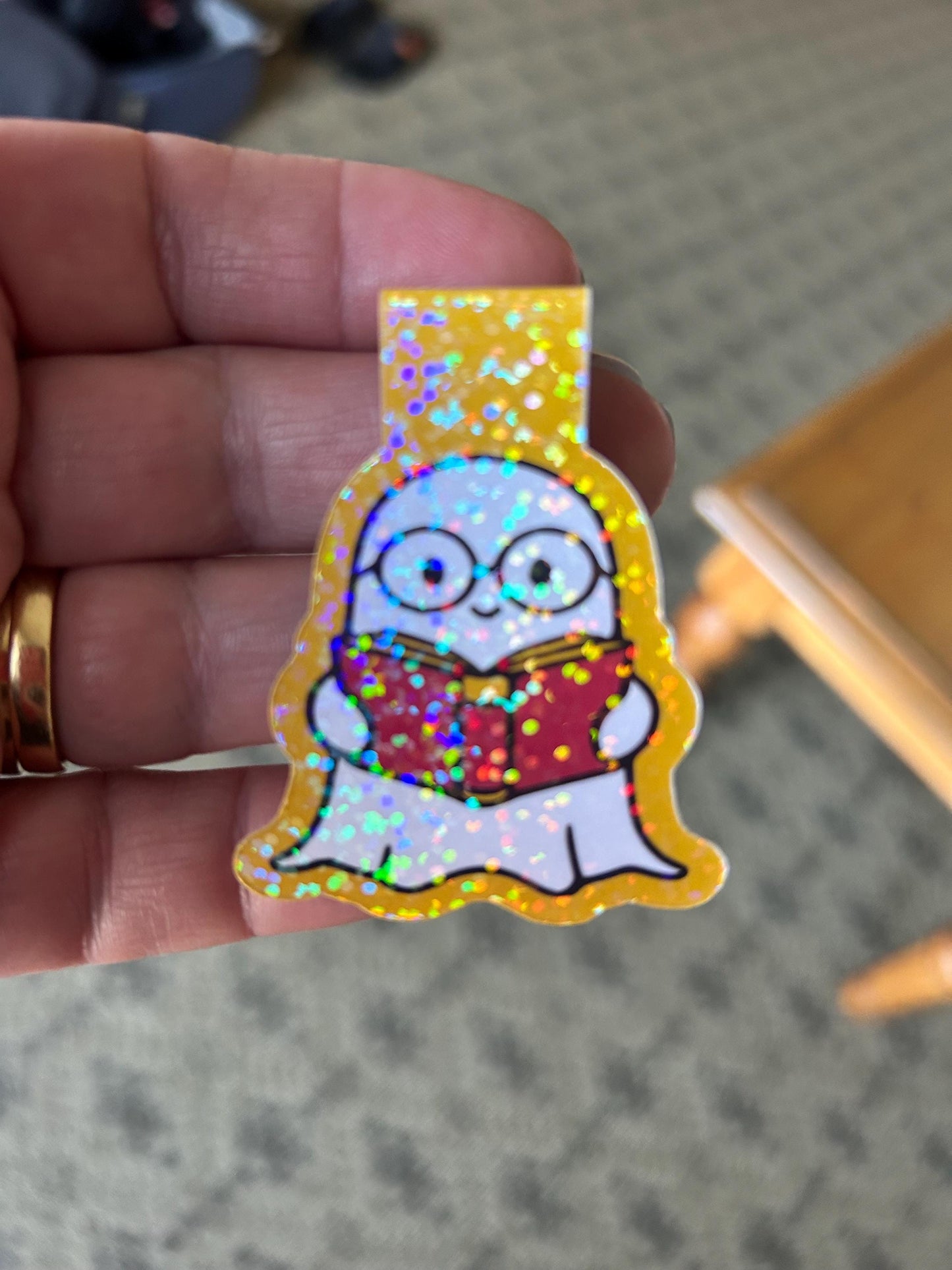 Ghost Magnetic Bookmark, Book Lover Gift