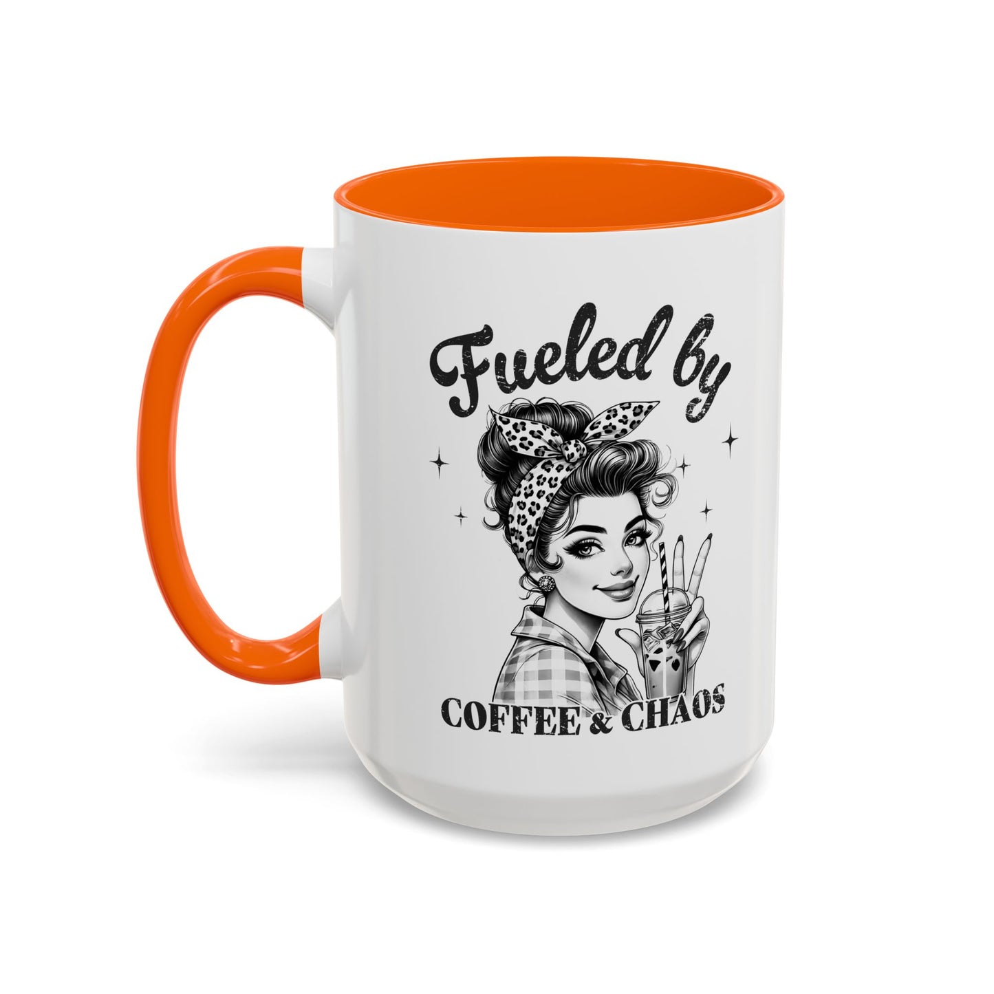 Fueled by Coffee and Chaos Mug – Funny Mom Life Cup for Tired, Fabulous Mamas