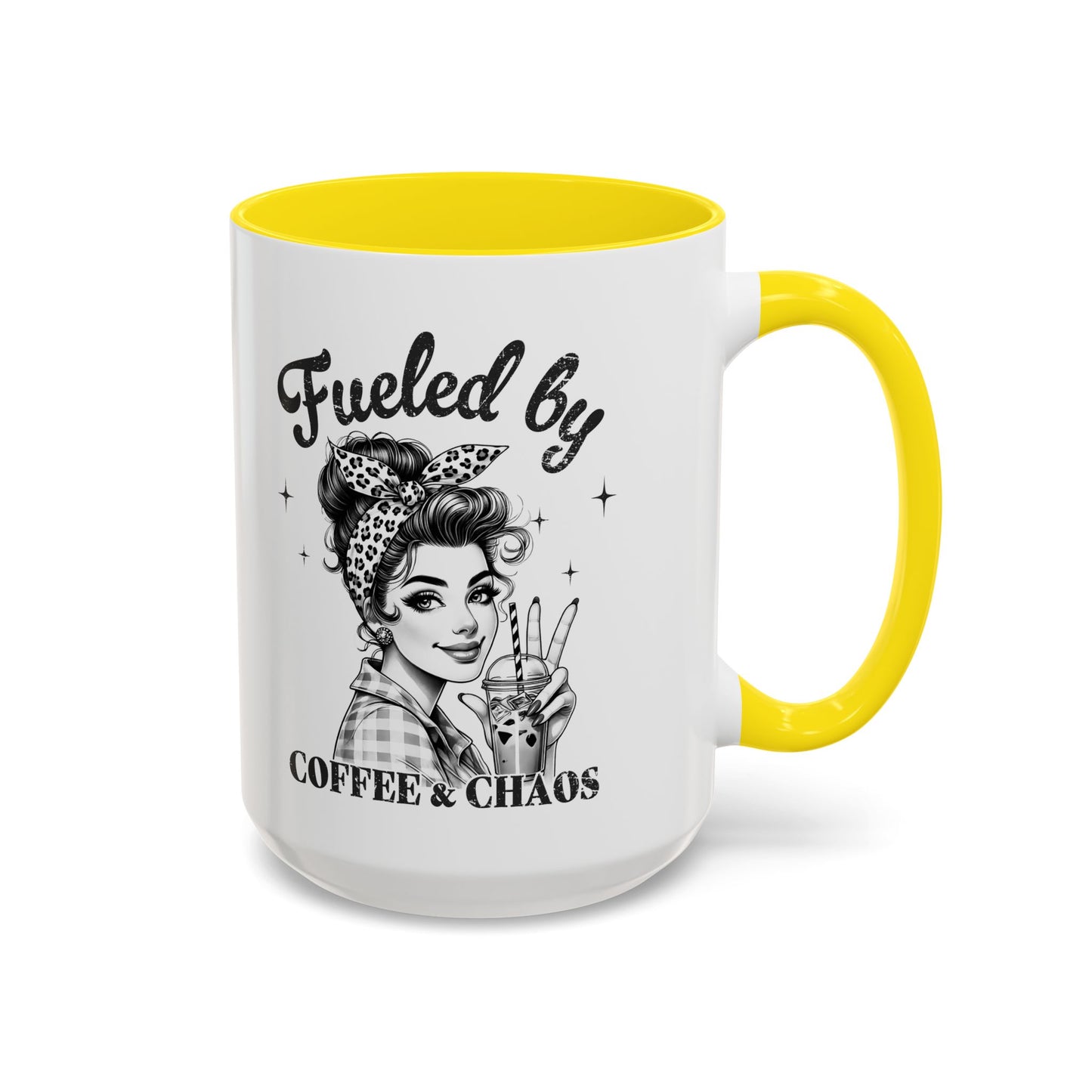 Fueled by Coffee and Chaos Mug – Funny Mom Life Cup for Tired, Fabulous Mamas