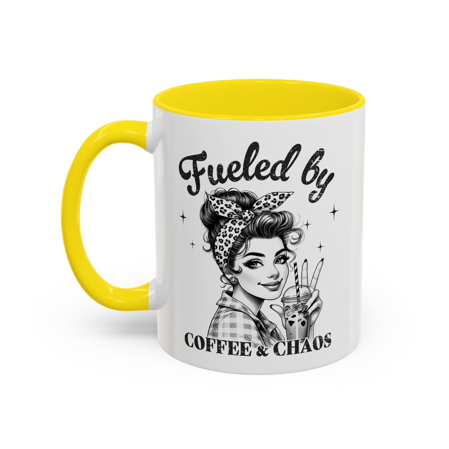 Fueled by Coffee and Chaos Mug – Funny Mom Life Cup for Tired, Fabulous Mamas