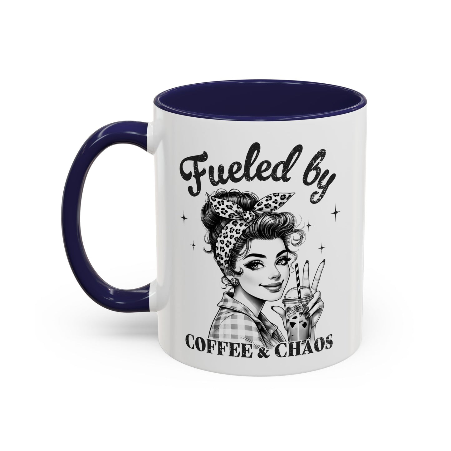 Fueled by Coffee and Chaos Mug – Funny Mom Life Cup for Tired, Fabulous Mamas