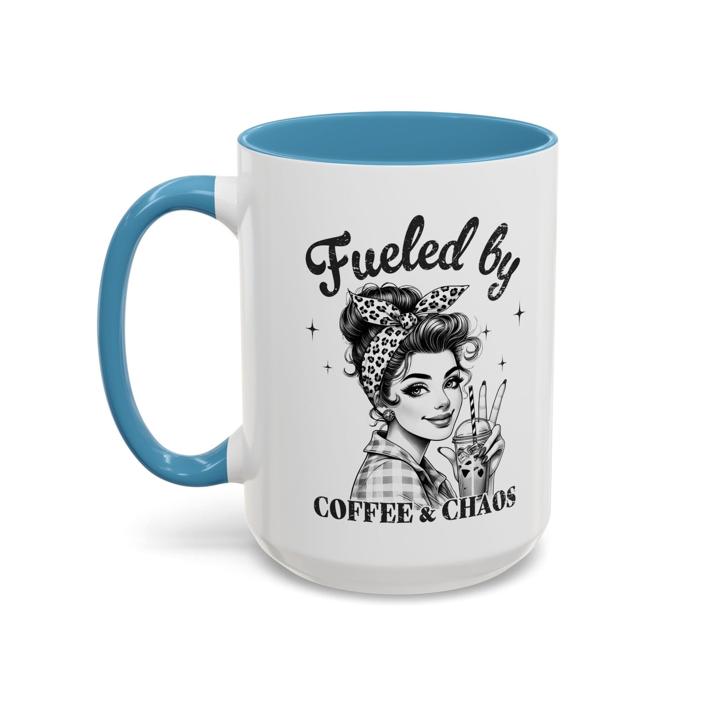Fueled by Coffee and Chaos Mug – Funny Mom Life Cup for Tired, Fabulous Mamas