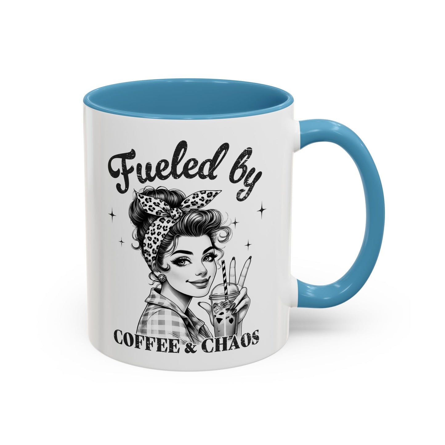 Fueled by Coffee and Chaos Mug – Funny Mom Life Cup for Tired, Fabulous Mamas